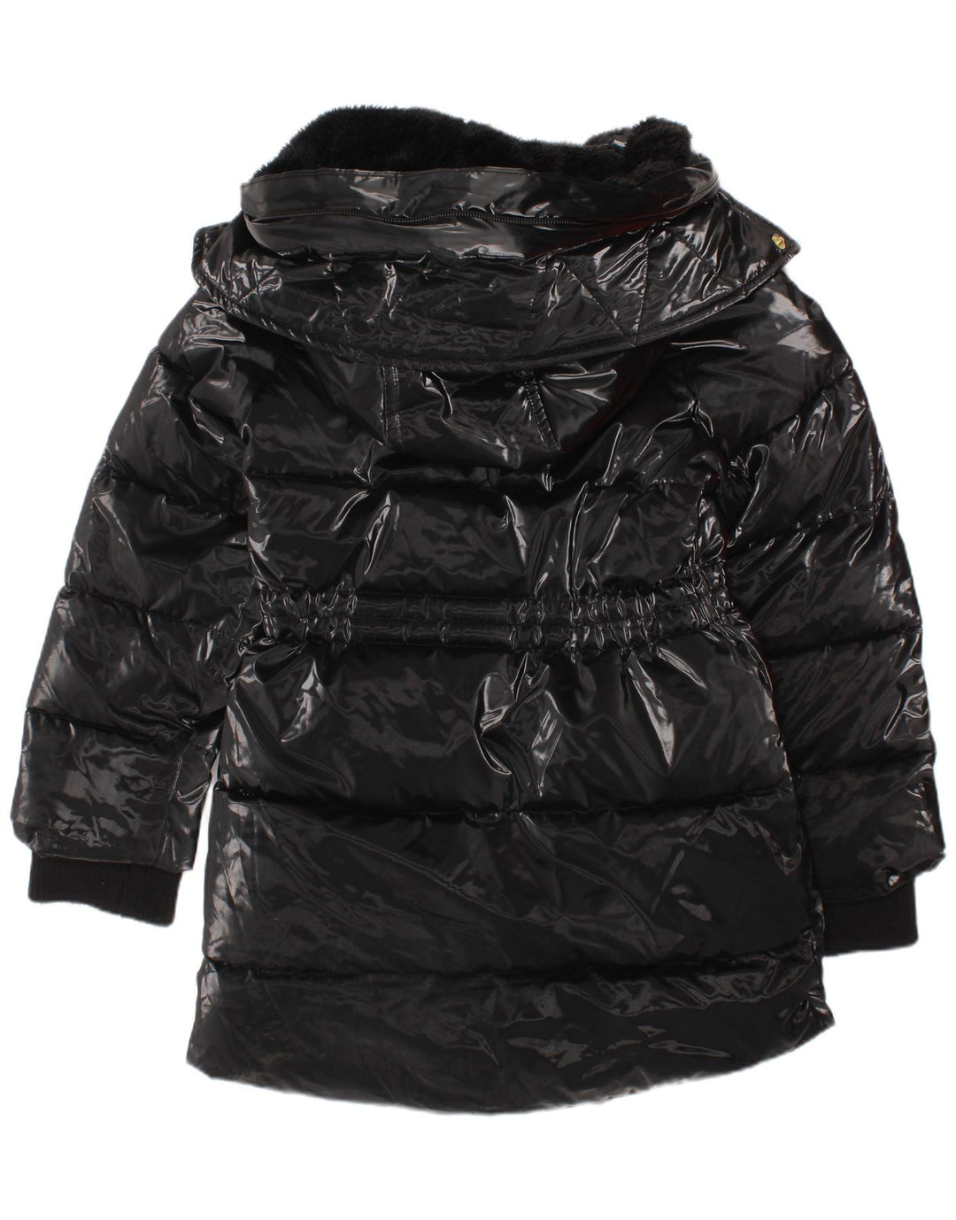 Dkny Girls Hooded Podded Coat 3-4 Years Black Polyamide