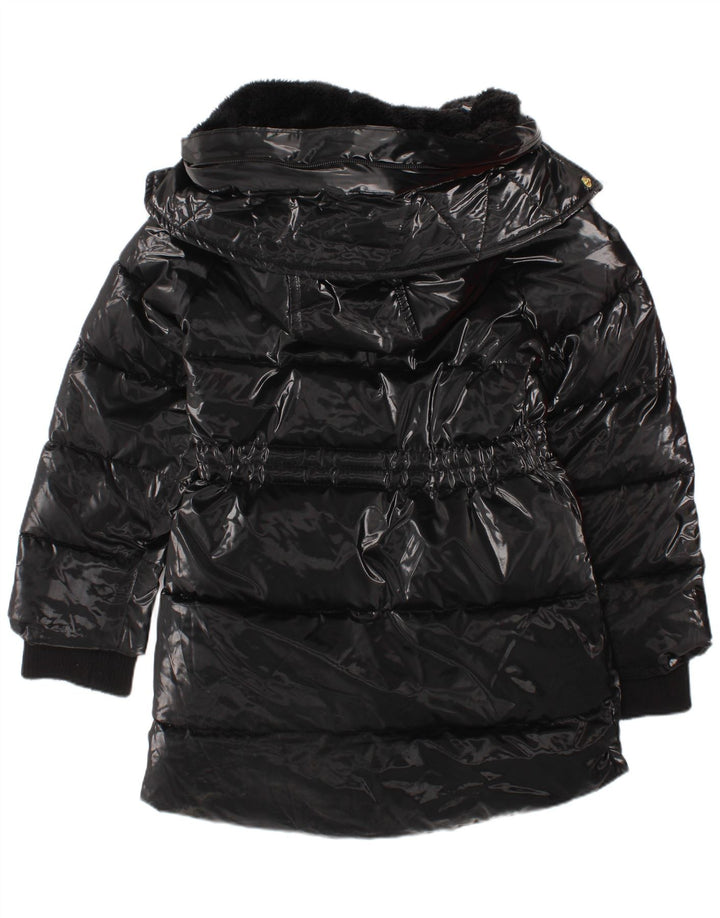 Dkny Girls Hooded Podded Coat 3-4 Years Black Polyamide