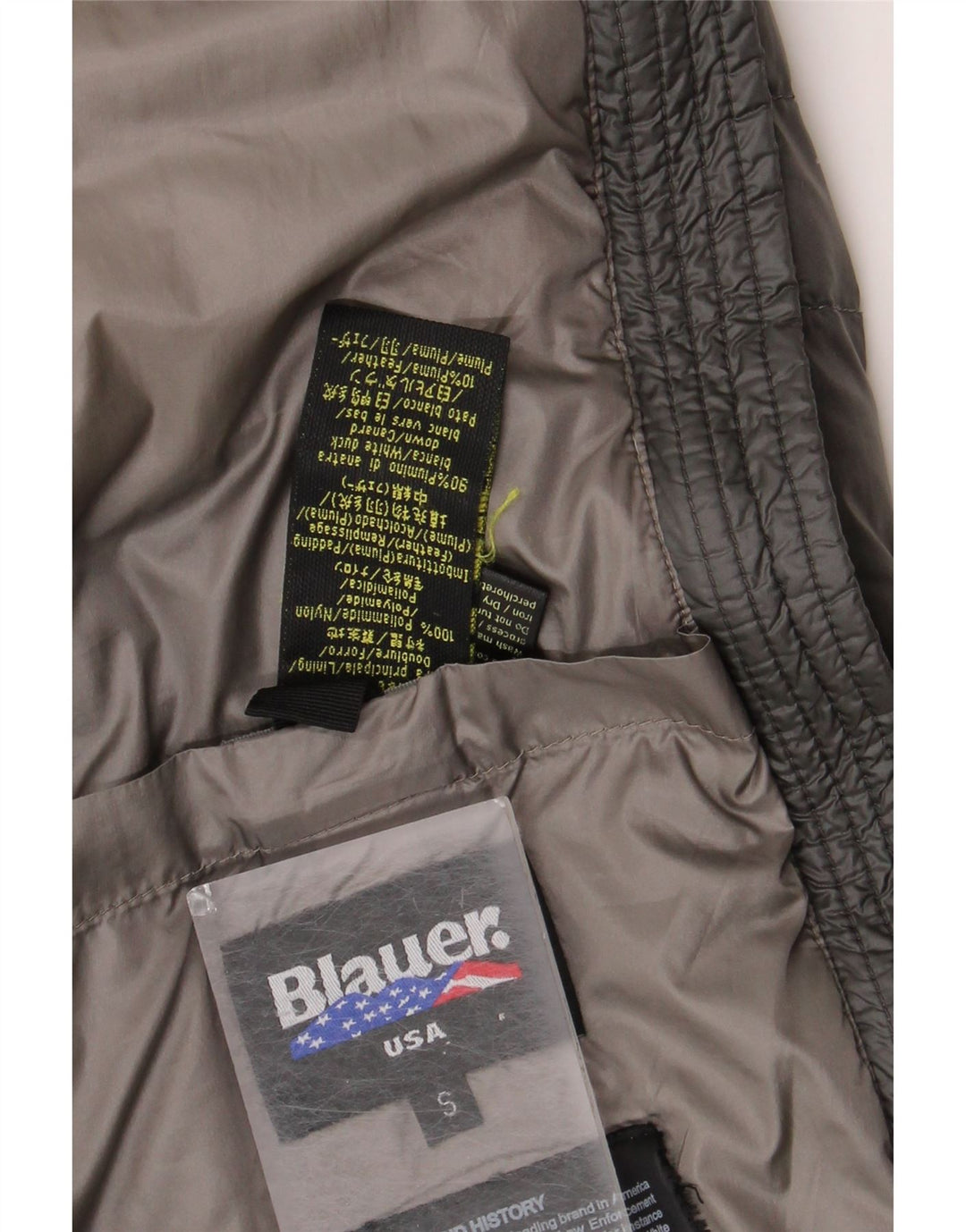 Blauer Ανδρικό μπουφάν με κουκούλα UK 36 Small Grey Nylon