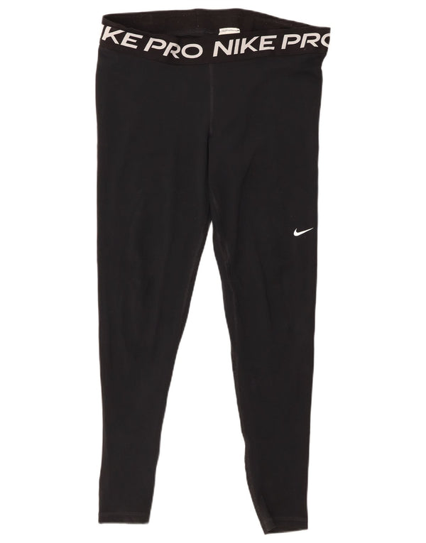 Γυναικεία γραφικά κολάν Nike UK 18 XL Μαύρο Πολυεστέρας