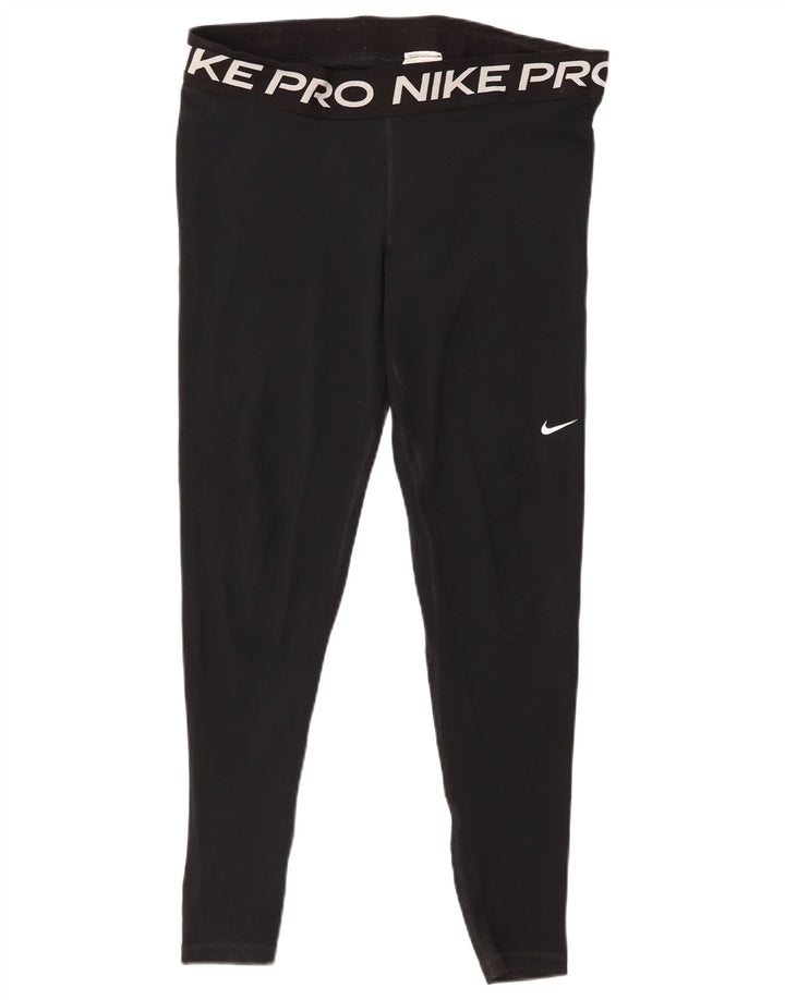 Γυναικεία γραφικά κολάν Nike UK 18 XL Μαύρο Πολυεστέρας