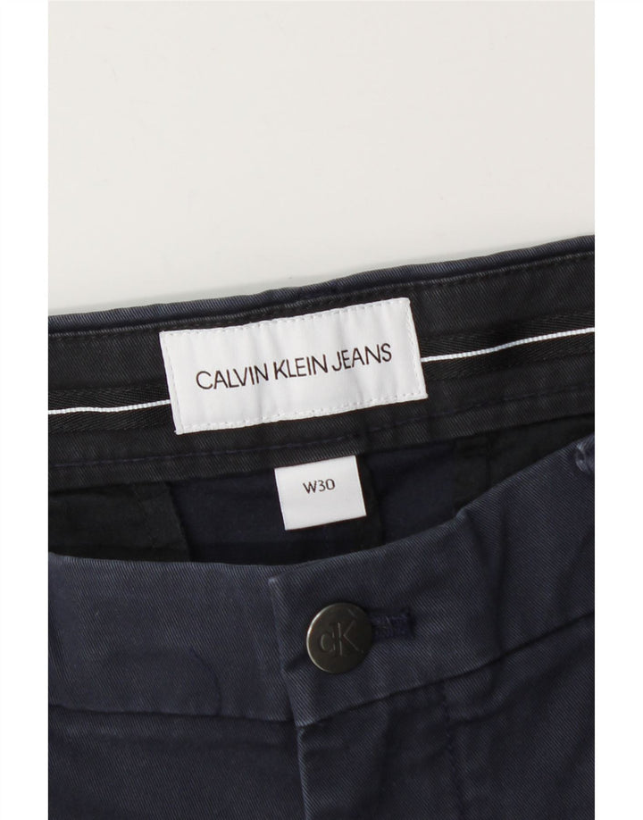 Ανδρικό σορτς chino Calvin Klein W30, μεσαίο μπλε βαμβακερό