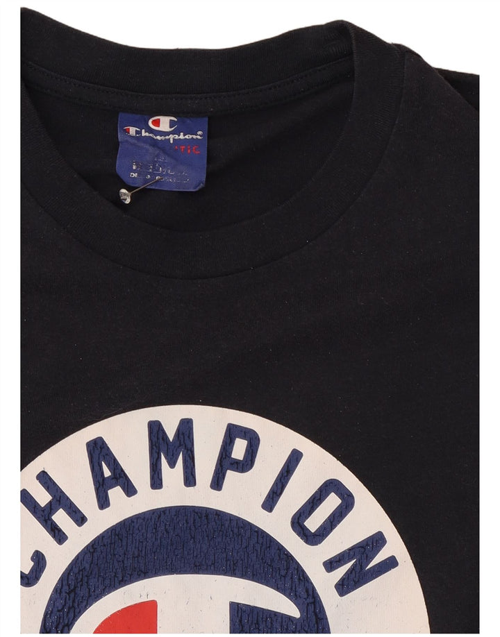 Ανδρικό T-Shirt Champion Graphic Top Medium Navy Blue
