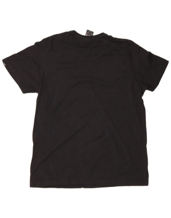 Ανδρικό γραφικό T-Shirt Adidas Top Μεσαίο μαύρο βαμβακερό