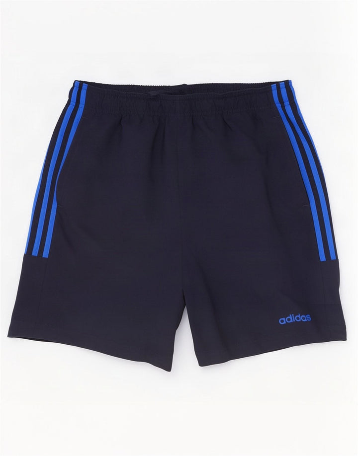 Ανδρικό αθλητικό σορτς Adidas από μεσαίο μπλε ναυτικό πολυεστέρα