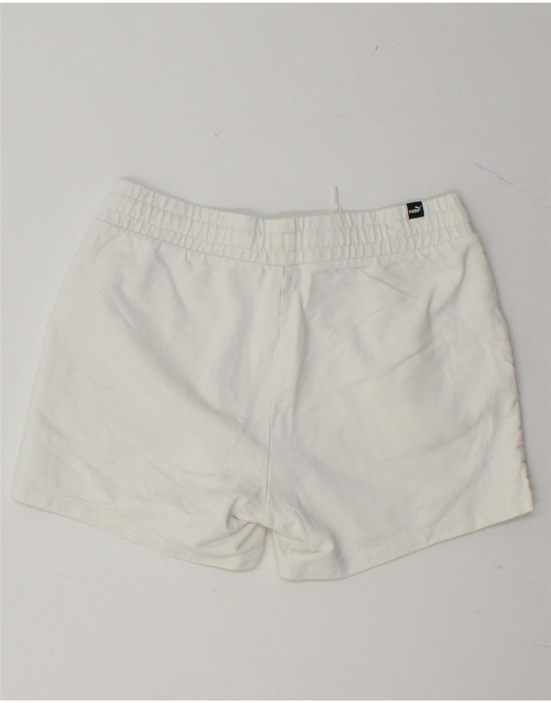 PUMA Womens Sport Shorts UK 14 Medium  White Cotton Vintage Puma and Second-Hand Puma from Messina Hembry 