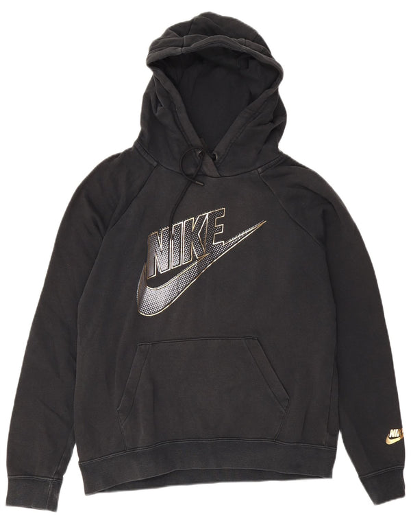 Nike Γυναικείο γραφικό υπερμεγέθη κουκούλα UK 10 μικρό βαμβακερό