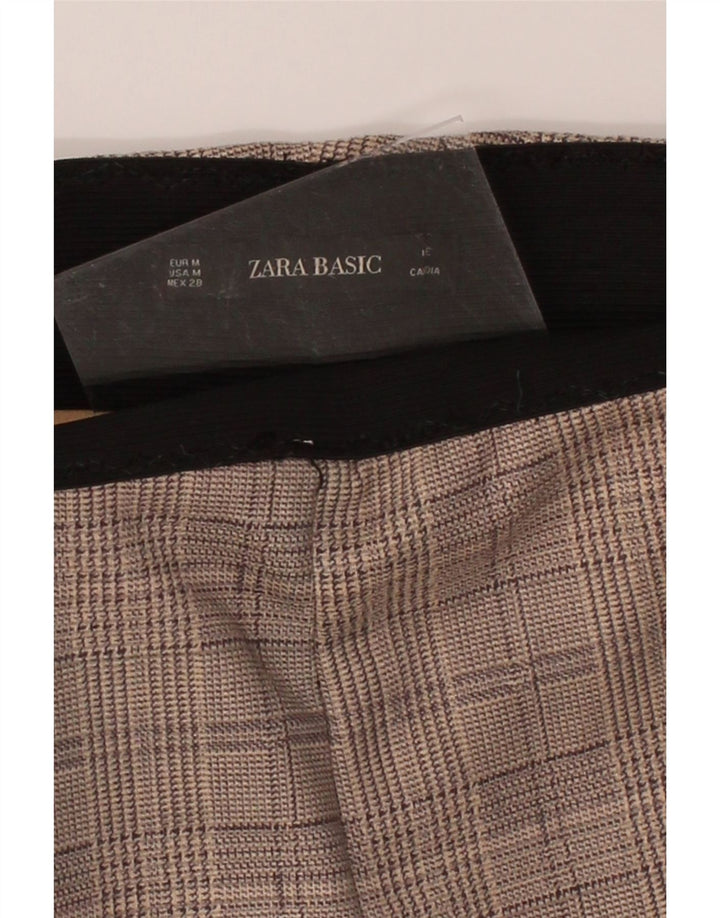 ZARA Womens Slim Cropped Trousers Medium W28 L26 Grey Check Vintage Zara and Second-Hand Zara from Messina Hembry 
