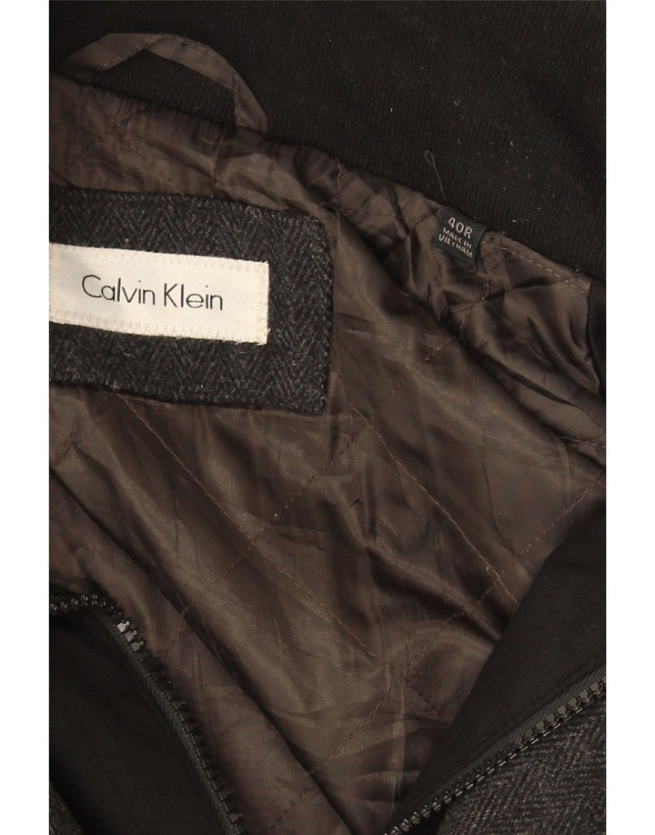 Ανδρικό παλτό CALVIN KLEIN UK 40 Large Grey Wool