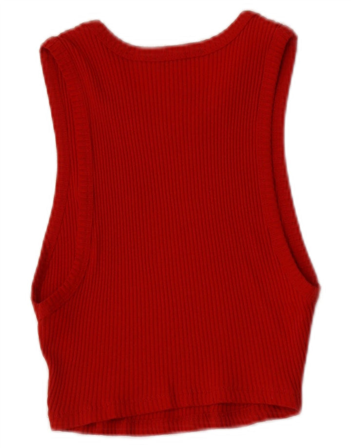 Zara X Kappa Γυναικείο Crop Vest Top UK 12 Medium Red