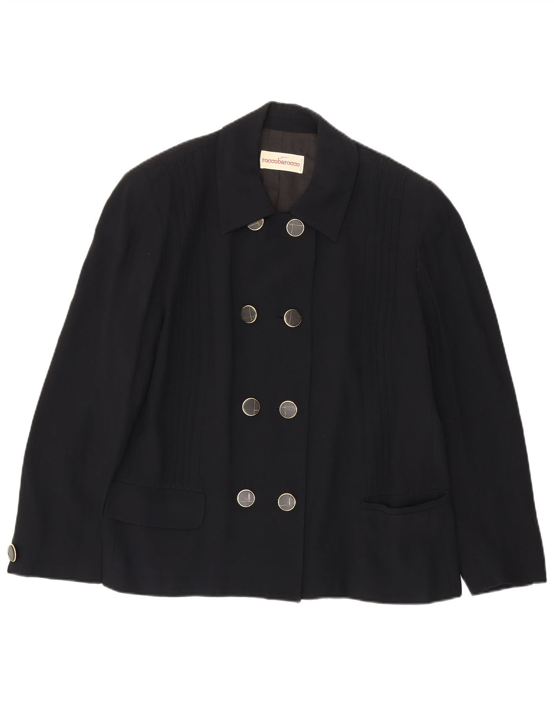 Roccobarocco Γυναικείο σακάκι με διπλό στήθος UK 18 XL Navy Blue