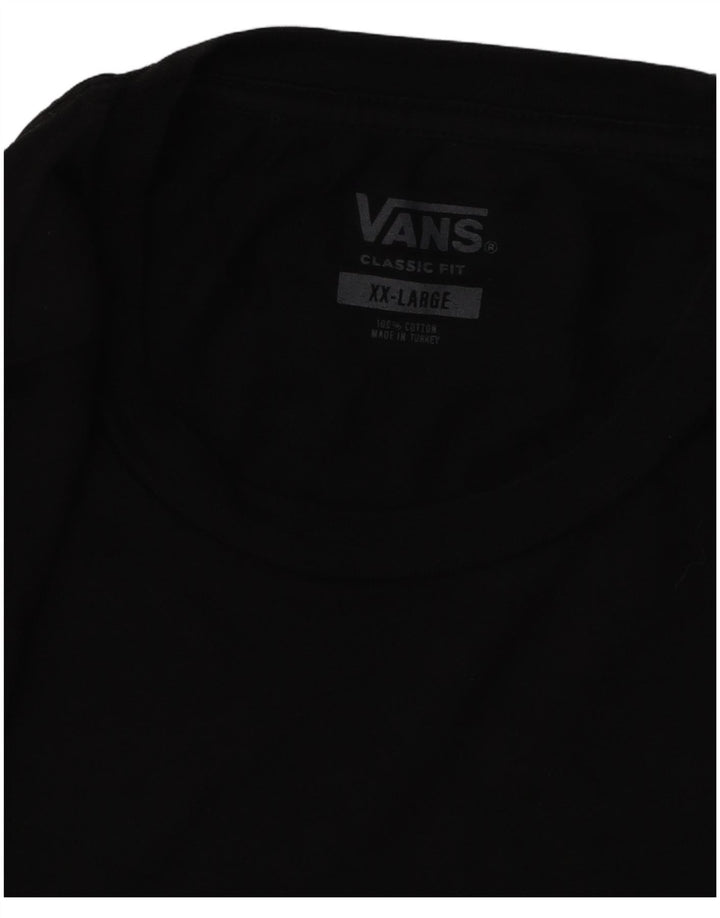 Ανδρικό VANS Classic Fit Graphic T-Shirt Top 2XL Μαύρο βαμβακερό