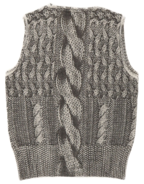 Trussardi Jeans Γυναικείο Γιλέκο Tank Top UK 12 Medium Grey Wool