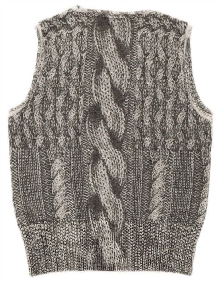 Trussardi Jeans Γυναικείο Γιλέκο Tank Top UK 12 Medium Grey Wool