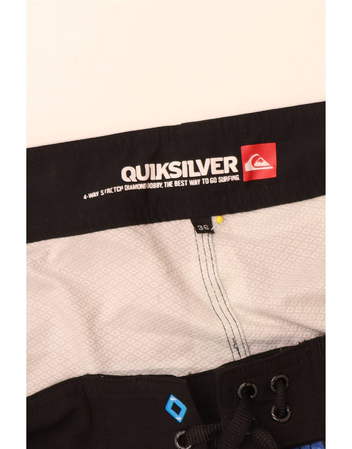 Ανδρικό σορτς κολύμβησης Quiksilver μεγάλο μπλε γεωμετρικό πολυεστέρα
