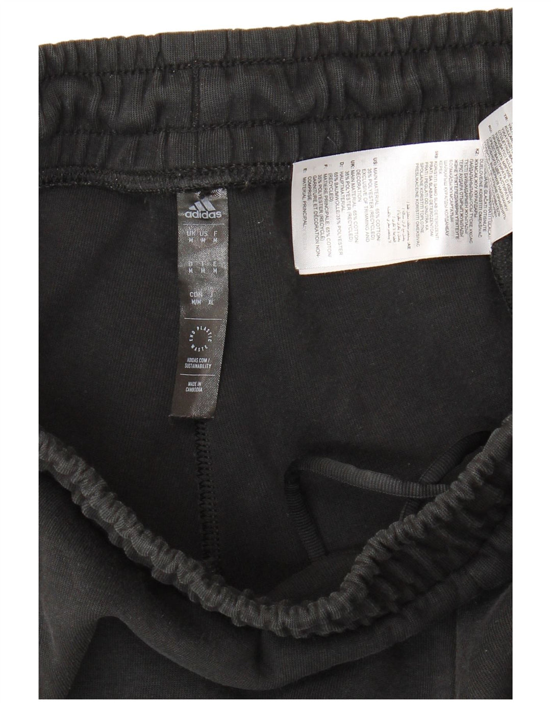 Ανδρική φόρμα Adidas Παντελόνι Joggers Μεσαίο μαύρο βαμβακερό