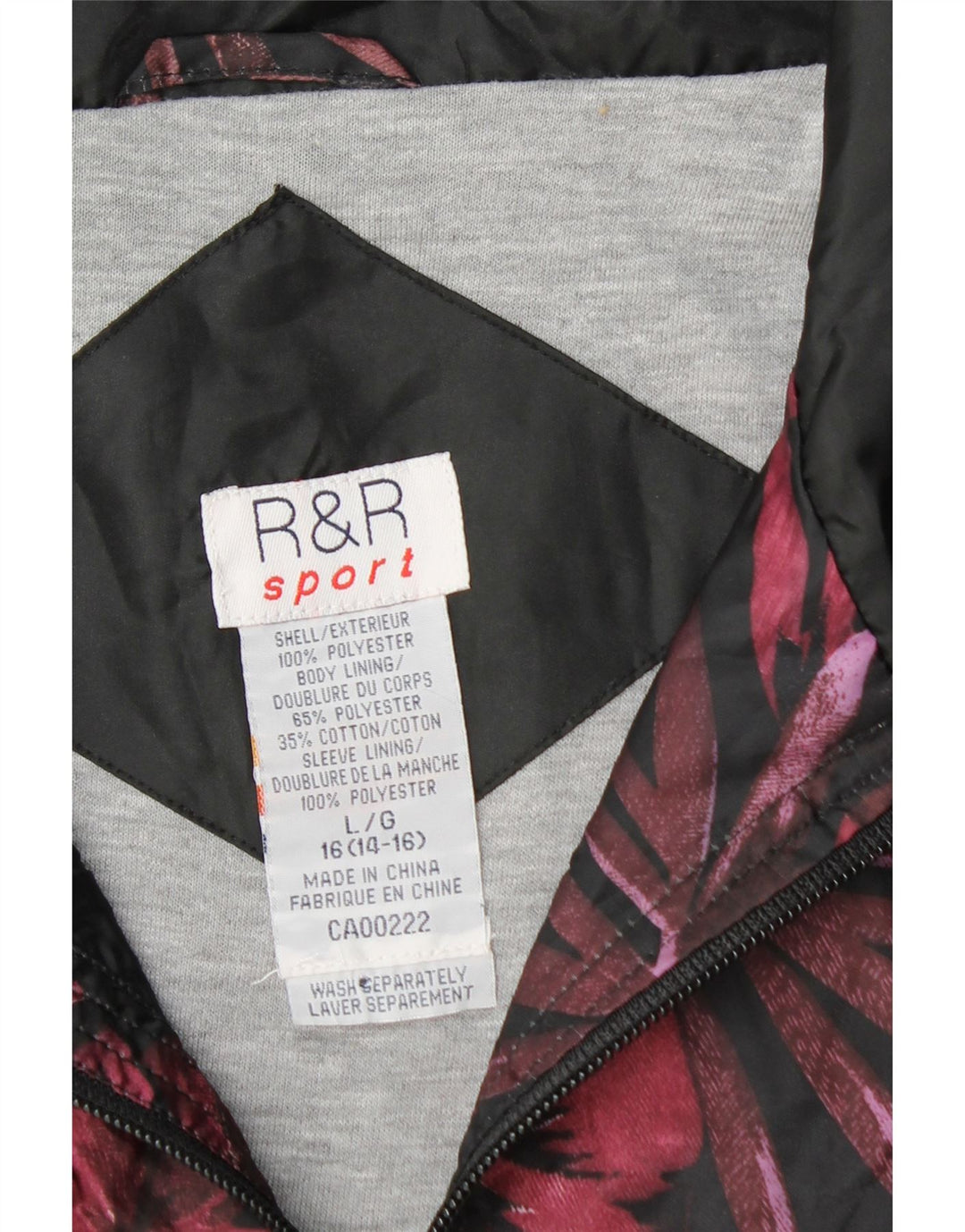 R&R Γυναικείο υπερμεγέθη Bomber Jacket UK 14/16 Μεγάλο πολύχρωμο φλοράλ