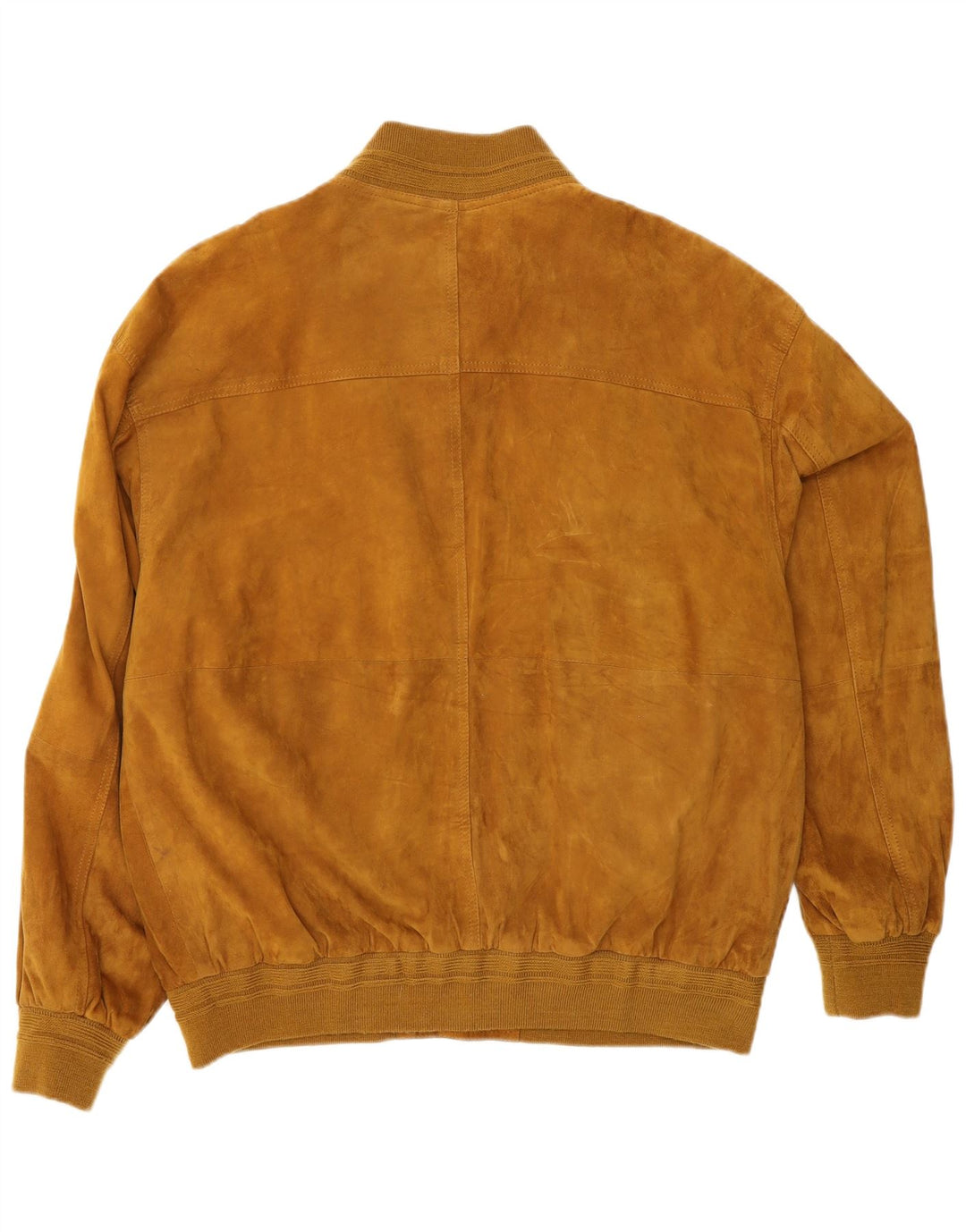 VINTAGE Ανδρικό Suede Bomber Jacket IT 50 Large Brown Δερμάτινο