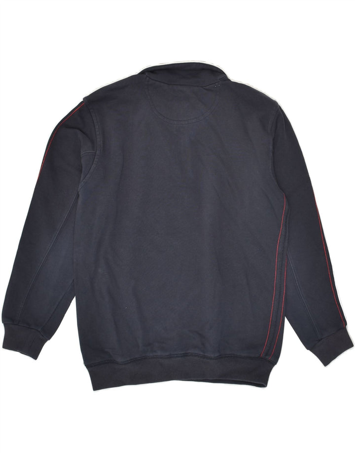 CHAMPION Boys Zip Neck Sweatshirt Jumper 11-12 Years Large  Navy Blue | Vintage Champion | Thrift | Second-Hand Champion | Used Clothing | Messina Hembry 