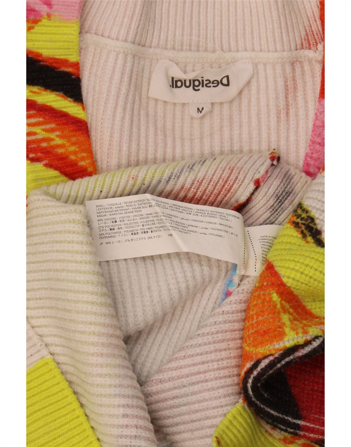 Desigual Γυναικείο πουλόβερ με V λαιμόκοψη UK 14 Medium πολύχρωμο
