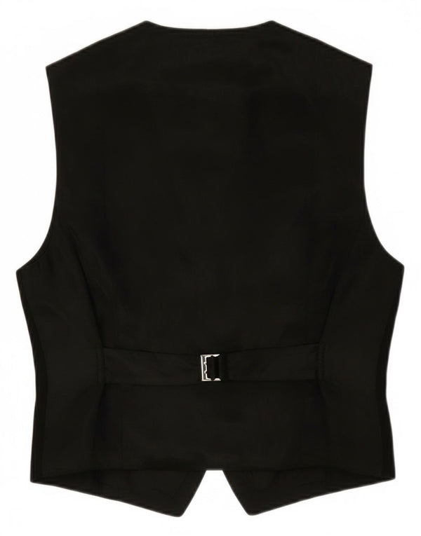 Vintage Womens Waistcoat UK 16 Small Black Wool