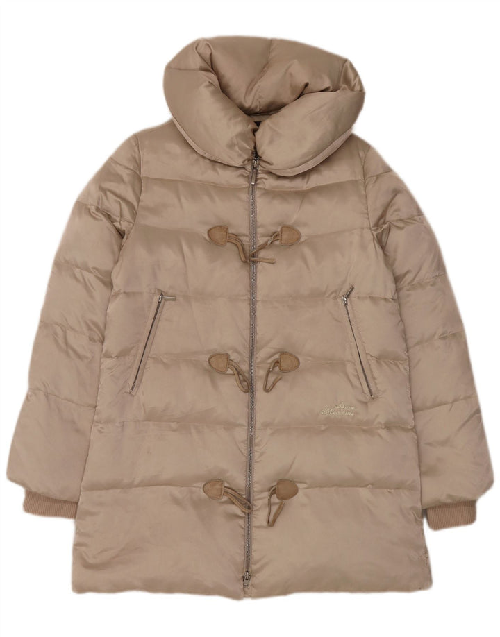 Moschino γυναικείο παλτό Duffle UK 14 Large Beige Polyester