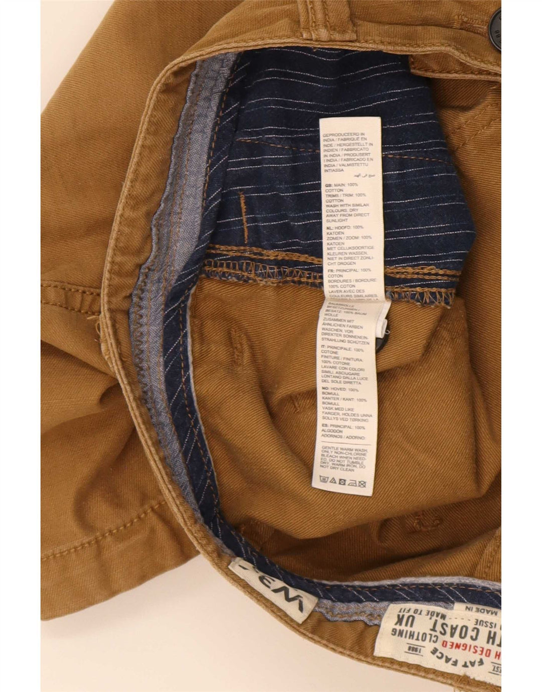 Ανδρικό σορτς Chino Fat Face W34 μεγάλο μπεζ βαμβακερό