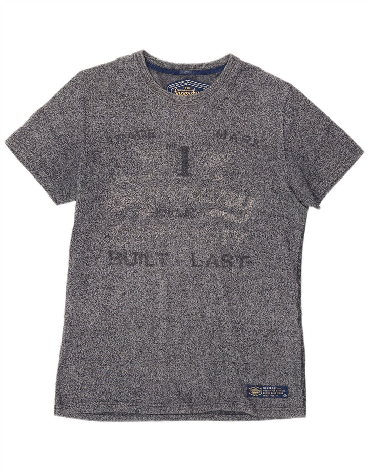 Ανδρικό γραφικό μπλουζάκι SUPERDRY Μπλουζάκι με μεγάλο μπλε ναυτικό βαμβάκι