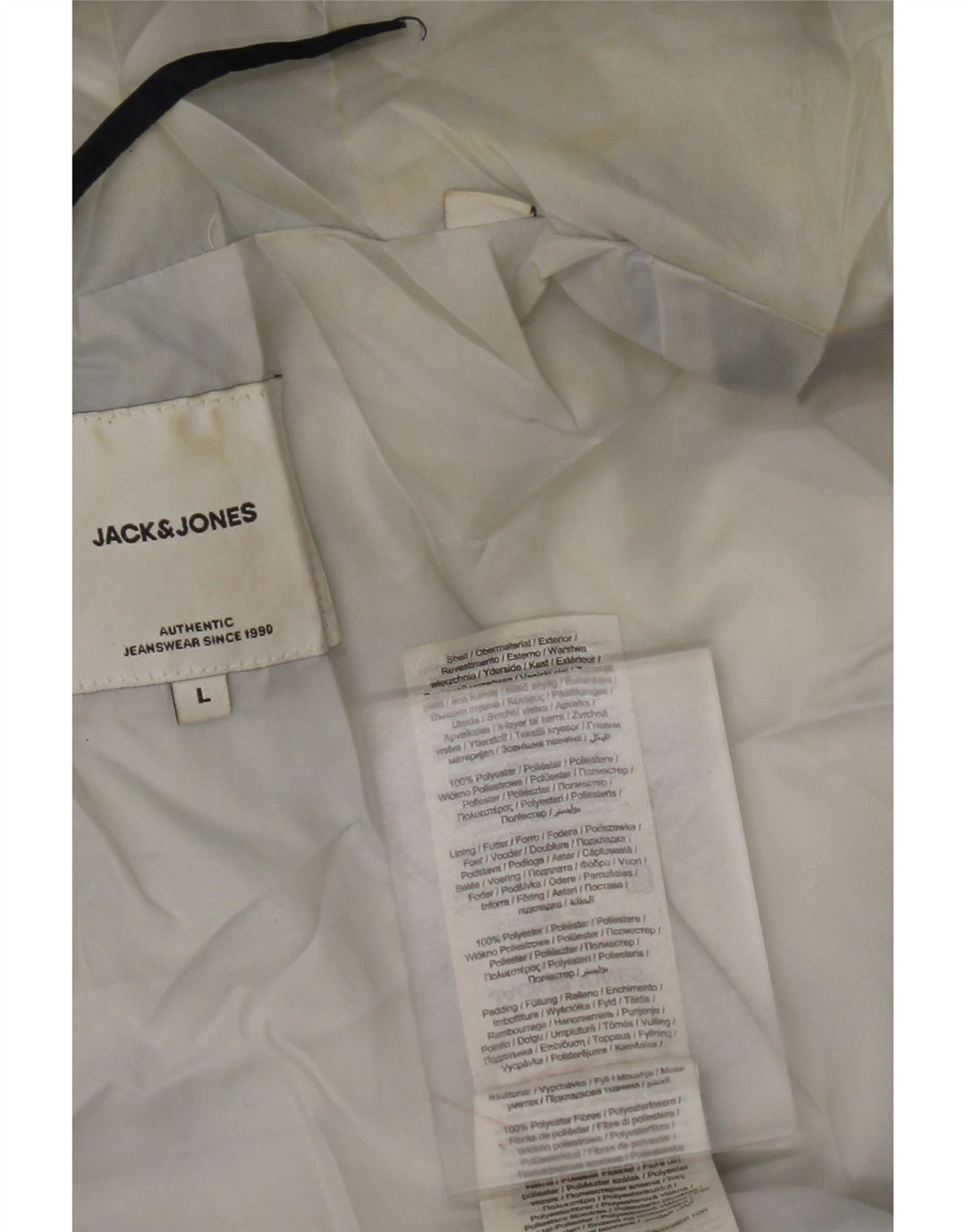 JACK & JONES Ανδρικό μπουφάν με κουκούλα UK 40 μεγάλο μπλε πολυεστέρας