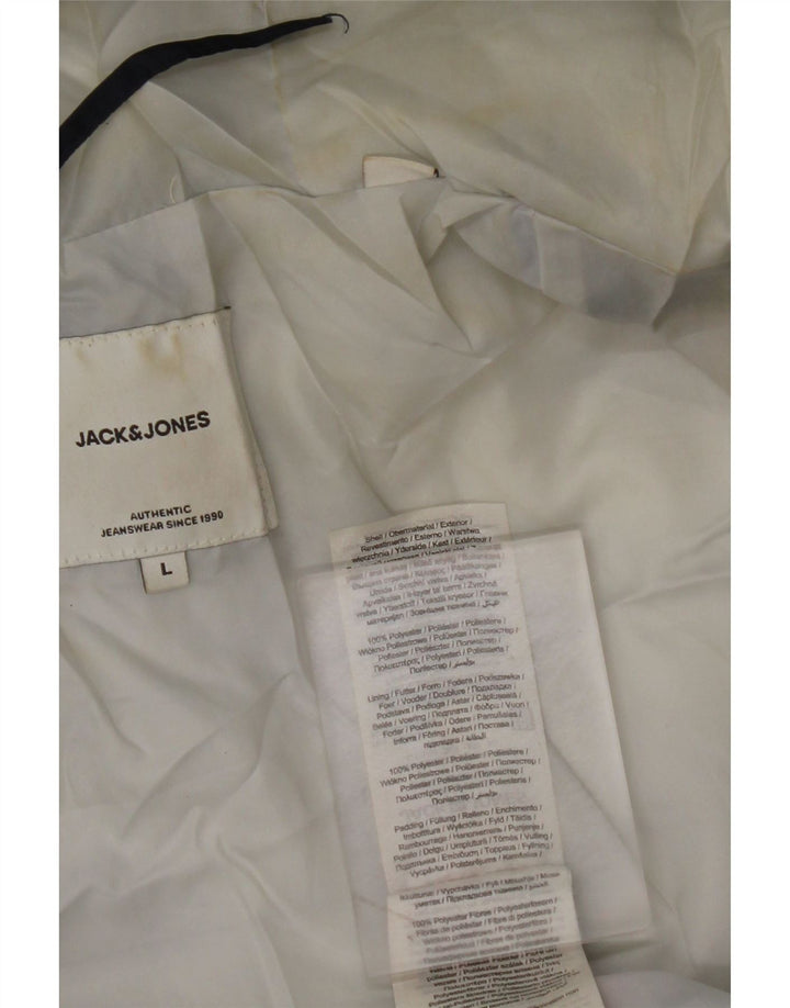 JACK & JONES Ανδρικό μπουφάν με κουκούλα UK 40 μεγάλο μπλε πολυεστέρας