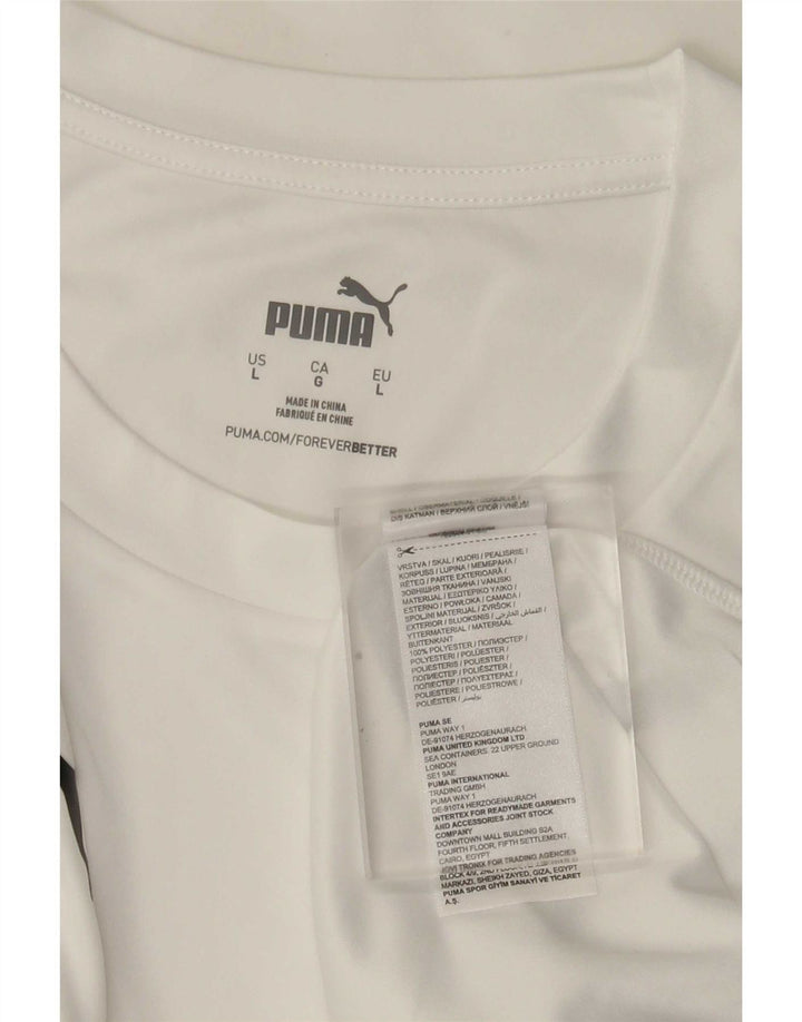 Γραφικό T-Shirt Puma Mens Deutshland Top Large White Polyester