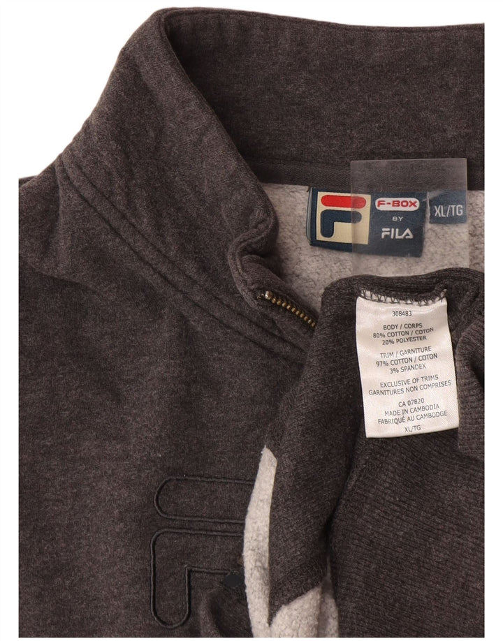 Ανδρική φόρμα γραφική Fila Top Jacket XL Γκρι βαμβακερό