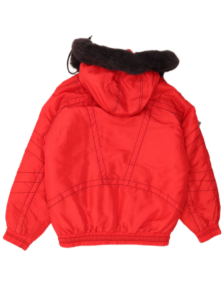 C & A Γυναικείο μπουφάν με κουκούλα μεγάλου μεγέθους με επένδυση EU 36 Μικρό κόκκινο πολυαμίδιο