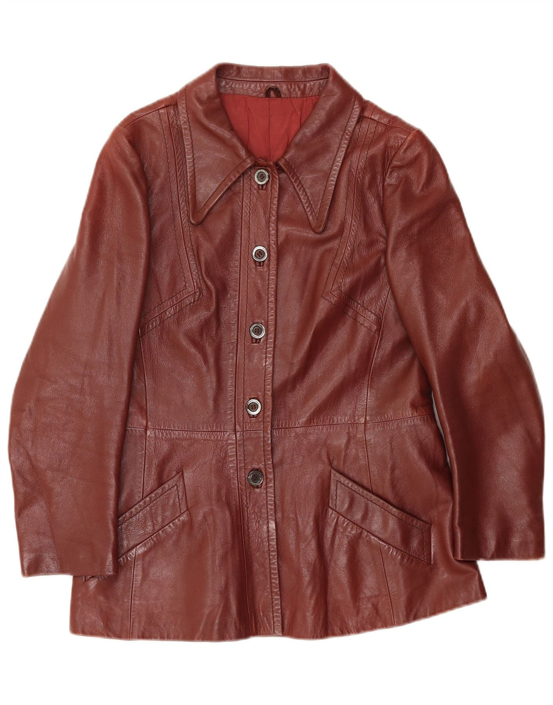 Emme Γυναικείο Δερμάτινο Μπουφάν IT 46 Μεγάλο Καφέ