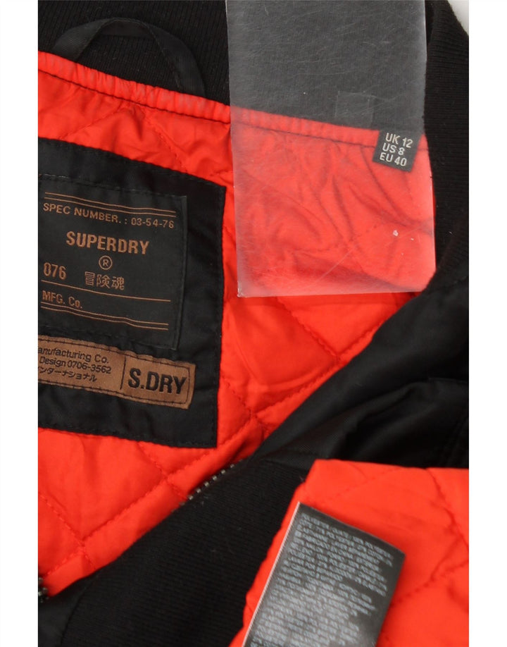 Superdry Γυναικείο Bomber Jacket UK 12 Medium Black Polyester