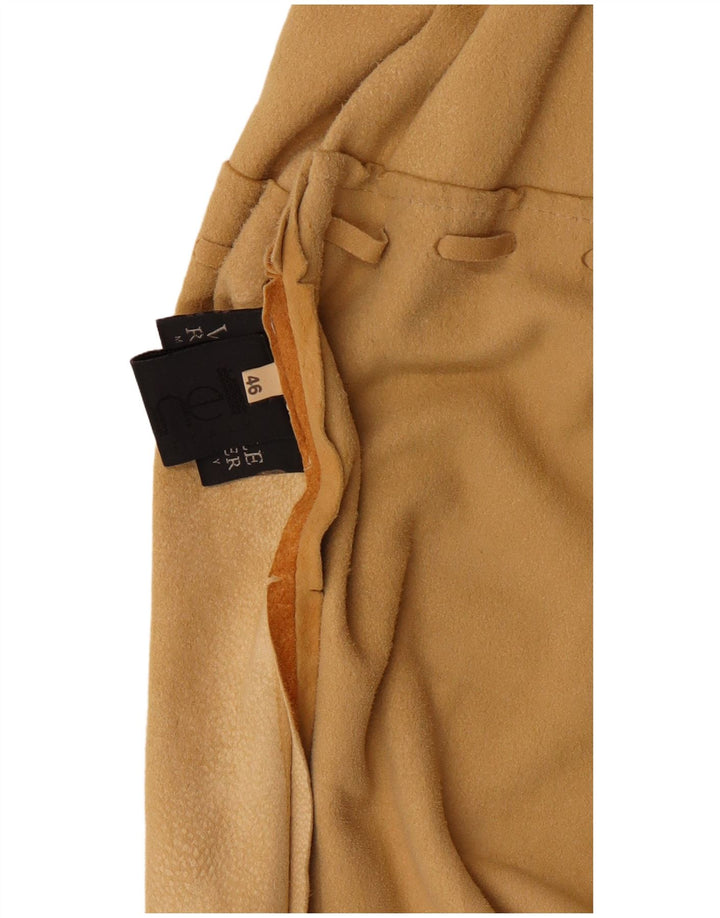 Fontanelli Γυναικείο Σουέντ Μπουφάν IT 46 Μεγάλο Δερμάτινο Μπεζ