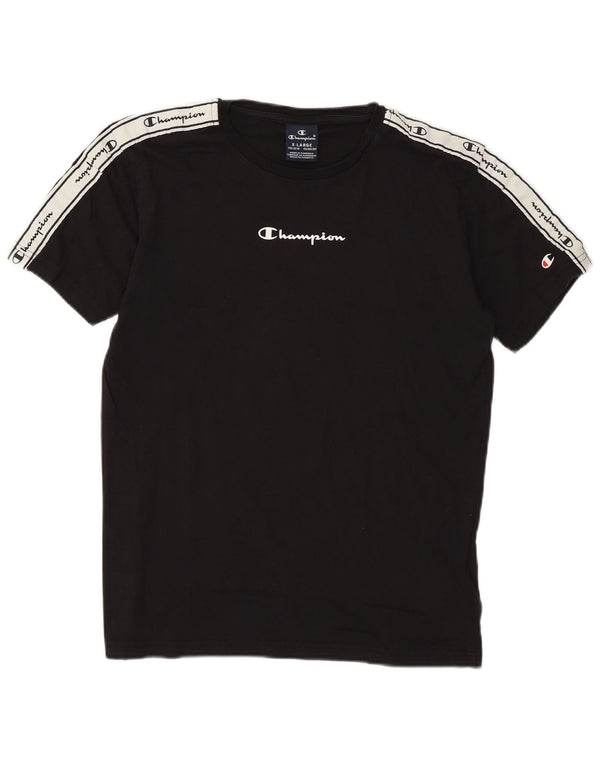 Champion Boys Graphic T-Shirt Top 13-14 Years XL Black Cotton