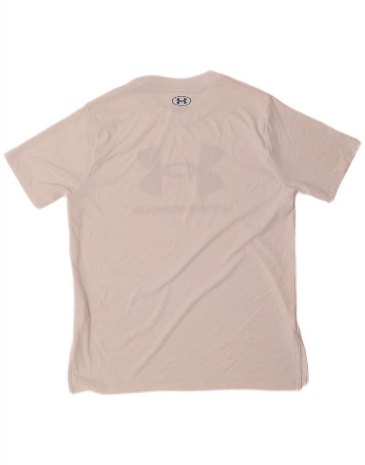 Ανδρικό γραφικό μπλουζάκι Under Armour Top Medium White Polyester