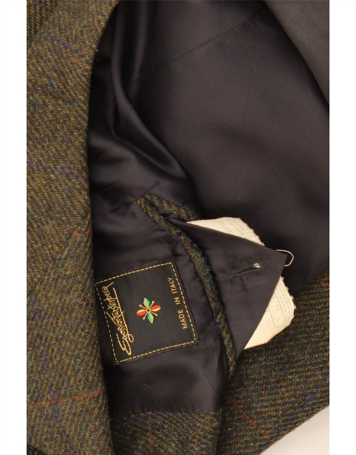 Vintage Ανδρικό Μπουφάν Blazer IT 50 Μεγάλο Χακί Μαλλί