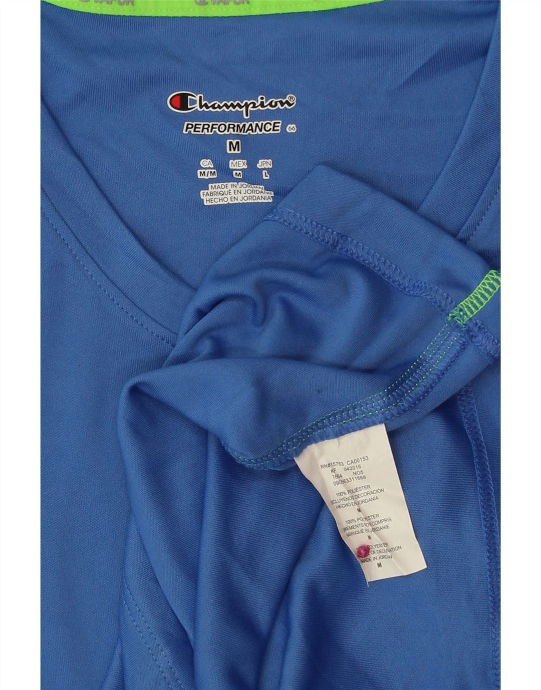 CHAMPION Γυναικείο T-Shirt Top UK 14 Medium Blue Polyester