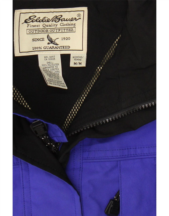 Eddie Bauer Γυναικείο μπουφάν με κουκούλα Utility UK 14 Medium Blue Polyester