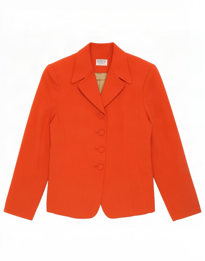 Ramsay γυναικείο σακάκι blazer 4 κουμπιών UK 14 Medium Red