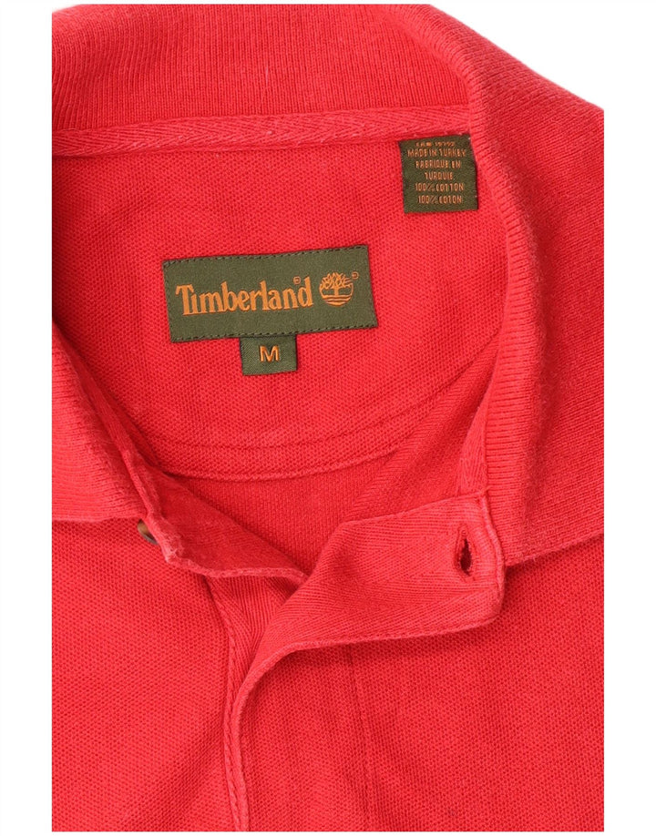 Ανδρικό πουκάμισο πόλο Timberland, μεσαίο κόκκινο βαμβακερό