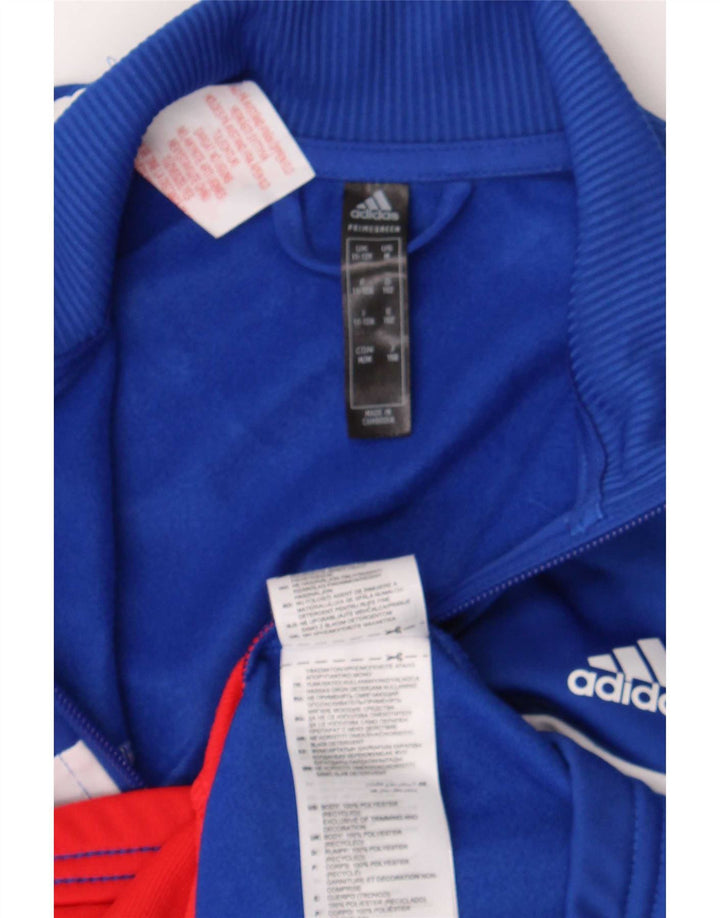 Adidas Boys αθλητική φόρμα Adidas Top Jacket 11-12 Years Blue Colourblock Polyester
