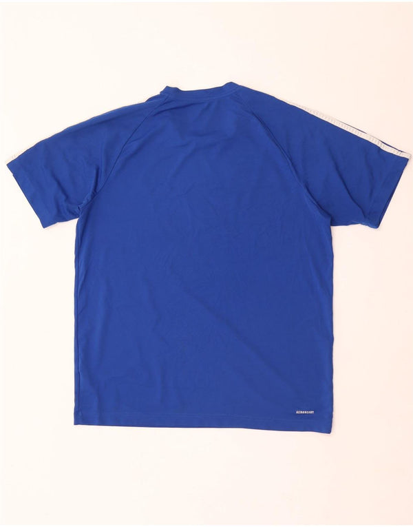 Adidas Ανδρικό T-Shirt Aeroready Top Large Blue Polyester