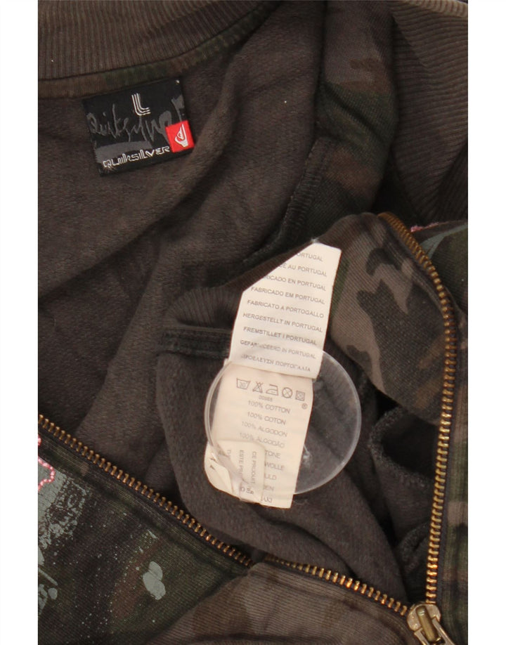 Γυναικεία αθλητική φόρμα QUIKSILVER Top Jacket UK 16 Large Khaki Camouflage