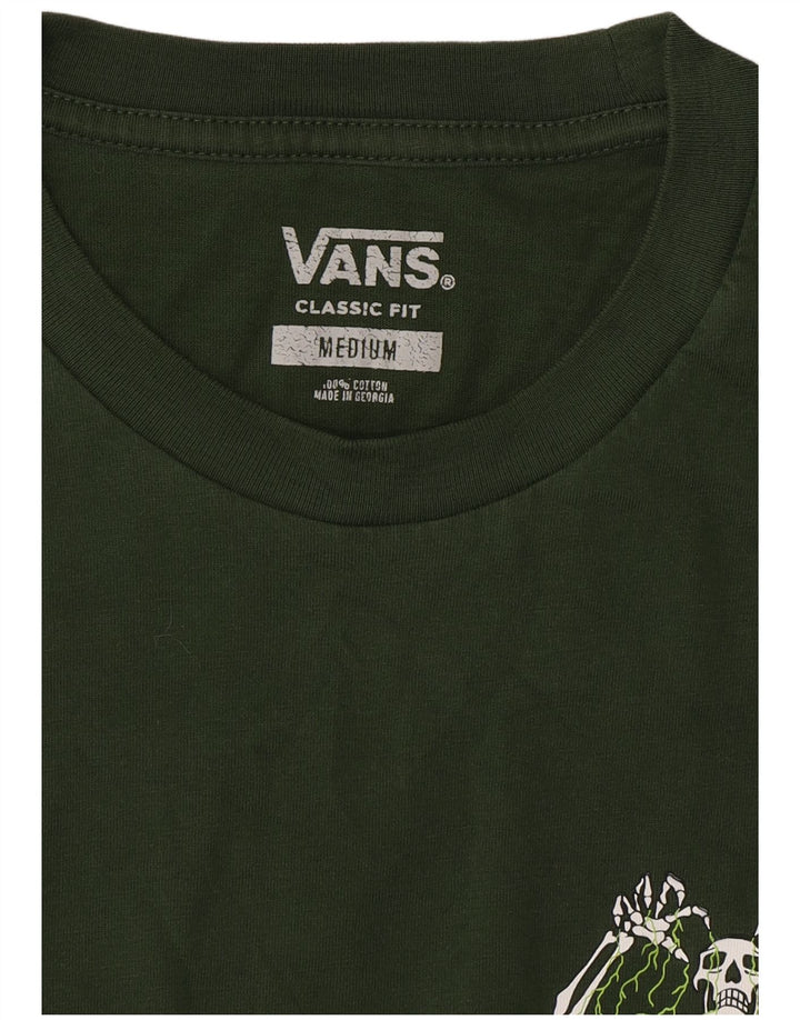 Γραφικό T-Shirt Ανδρικό VANS Classic Fit Top Μεσαίο πράσινο βαμβακερό