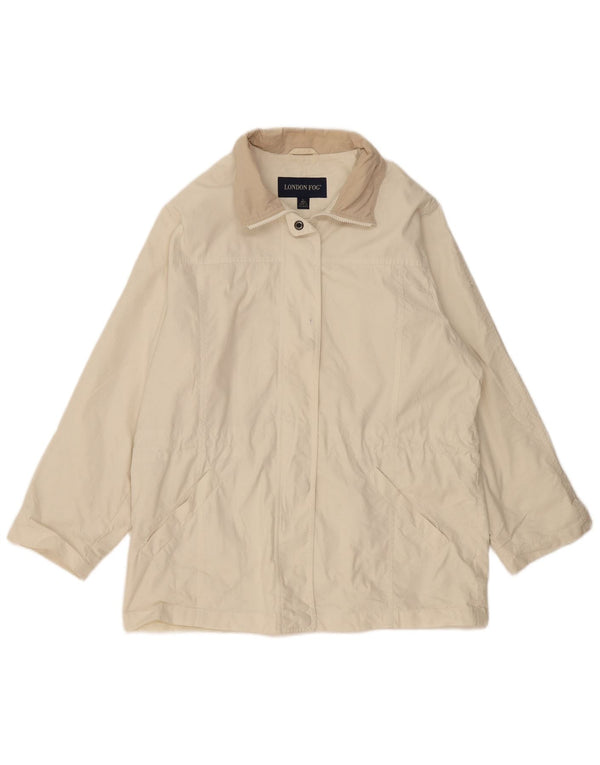London Fog Windbreaker Jacket UK 16 Large Beige Cotton