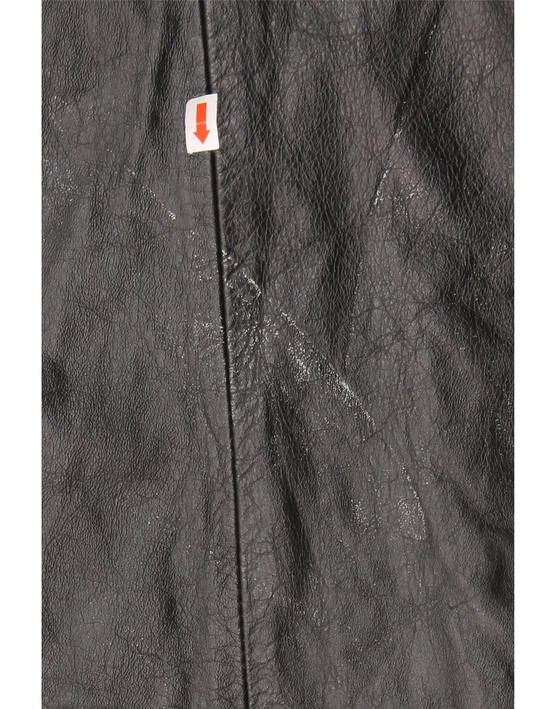 VINTAGE Γυναικείο Δερμάτινο Παλτό UK 10 Small Black Leather
