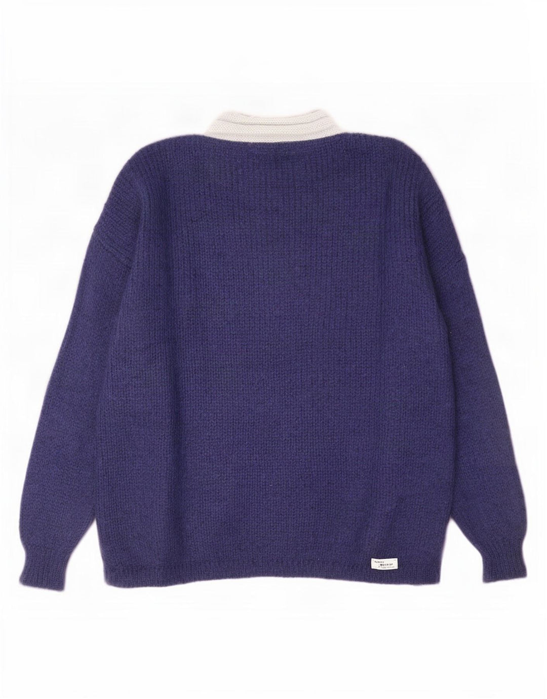 Vintage γυναικείο πουλόβερ με λαιμόκοψη IT 44 Medium Navy Blue